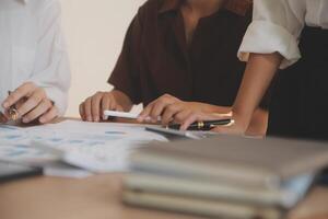 Business meetings to analyze investment strategies and brainstorm sales plans for a more profitable business. photo