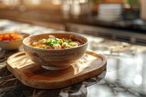 Soto on a plate on a marble background photo