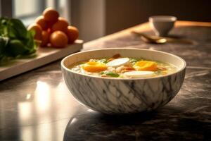 Soto on a plate on a marble background photo