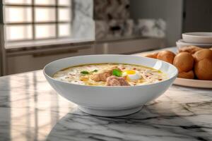 Soto on a plate on a marble background photo