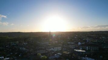High Angle View of Leighton Buzzard Town of England United Kingdom during Cloudy and Windy Day. March 29th, 2024 video