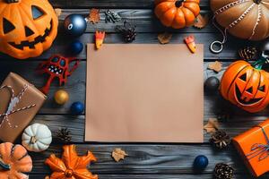 View of a Beautiful color Helloween Day Gift Notebook blank paper photo