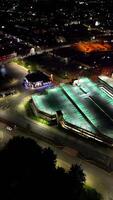High Angle View of Central City of Peterborough during Night of April 11th, 2024. England, Great Britain. video