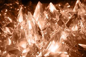 Abstract background of crystals with refraction of light. photo