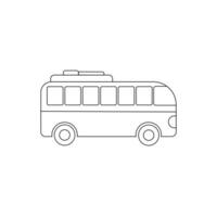 Outline Bus Icon vector