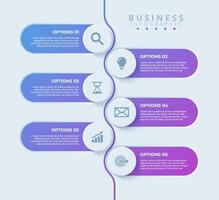 Infographic thin line design with icons and 6 options or steps. Infographics for business concept. Can be used for presentations banner, workflow layout, process diagram, flow chart, info graph vector