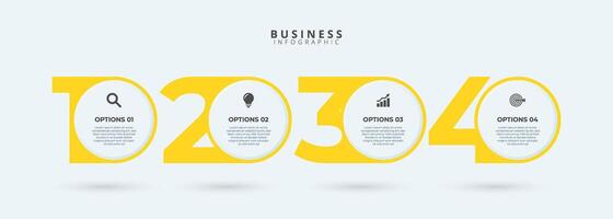 Infographic thin line design with icons and 4 options or steps. Infographics for business concept. Can be used for presentations banner, workflow layout, process diagram, flow chart, info graph vector