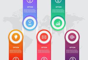 Infographic thin line design with icons and 5 options or steps. Infographics for business concept. Can be used for presentations banner, workflow layout, process diagram, flow chart, info graph vector