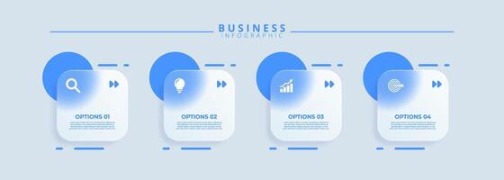 Infographic thin line design with icons and 4 options or steps. Infographics for business concept. Can be used for presentations banner, workflow layout, process diagram, flow chart, info graph vector