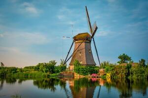 Windmills at Kinderdijk in Holland. Netherlands photo