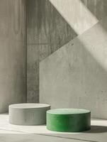 3D podium. Abstract minimal scene with geometrical forms. Design for product presentation. photo