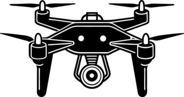 drone silhouette illustration artwork Design on a white background vector