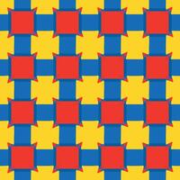 a red and blue pattern with squares vector