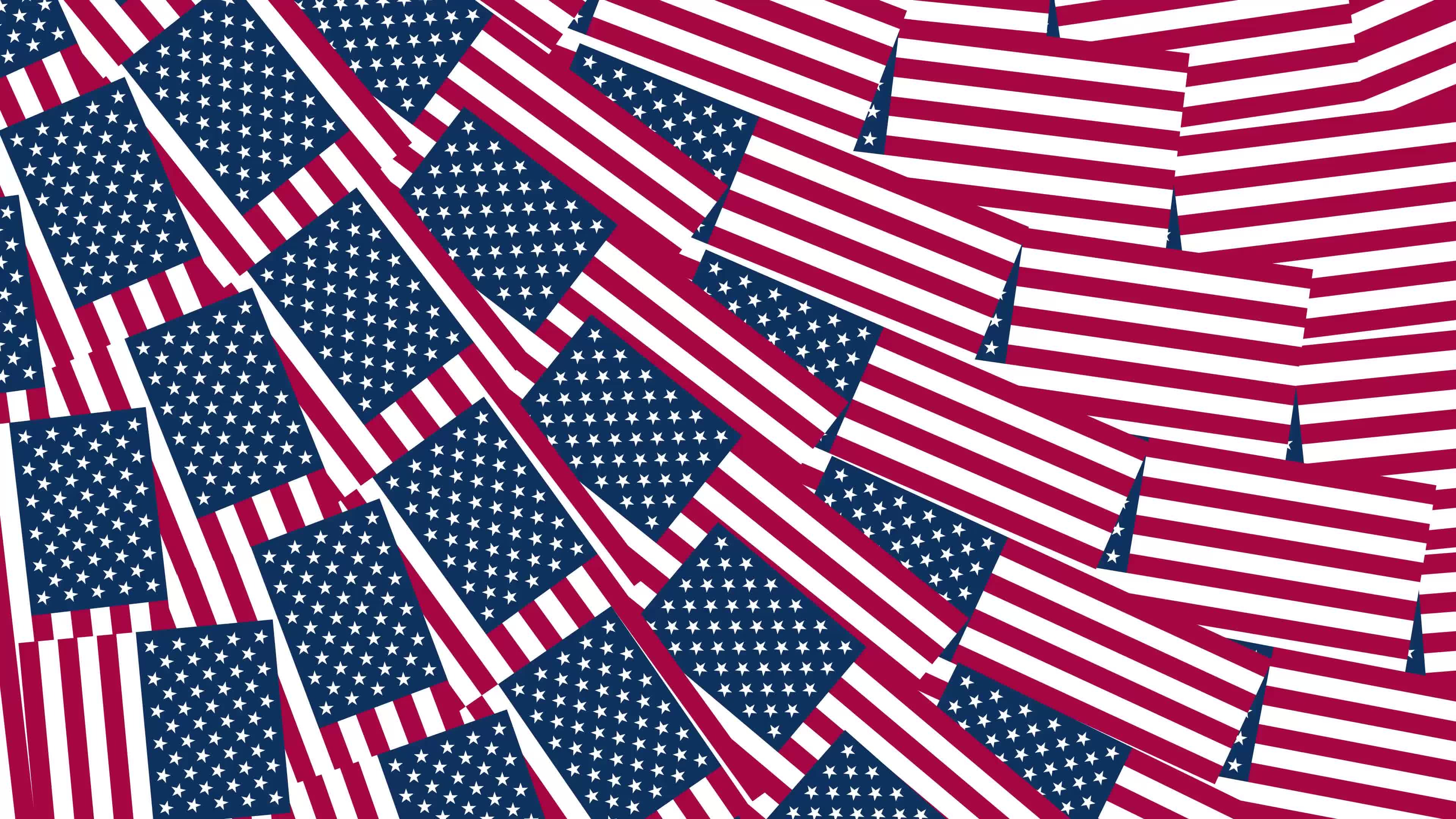 A chaotic pattern of American flags ideal for Independence Day ...