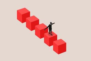 Businessman balancing himself. work life balance career opportunity symbol. Job opportunity and career vector
