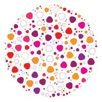 colorful shape and dot with circle background vector