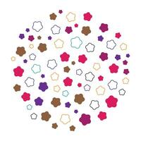 colorful shape and dot with circle background vector
