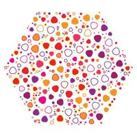colorful shape and dot with circle background vector