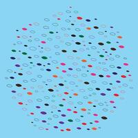 colorful shape and dot with circle background vector