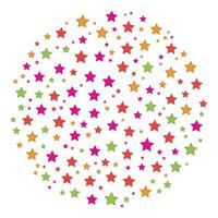 colorful shape and dot with circle background vector