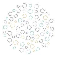 colorful shape and dot with circle background vector