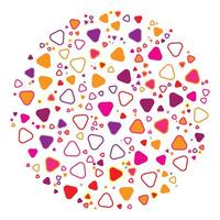 colorful shape and dot with circle background vector