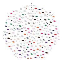 colorful shape and dot with circle background vector