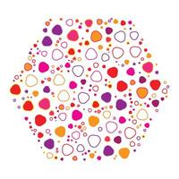colorful shape and dot with circle background vector