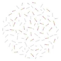 colorful shape and dot with circle background vector