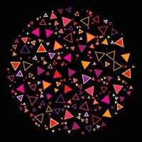 colorful shape and dot with circle background vector