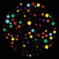 shape and outline shape design for background vector