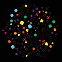 shape and outline shape design for background vector