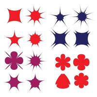 coloring shape and flower create for designer vector