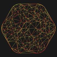 creative abstract shape and outline with a black background vector
