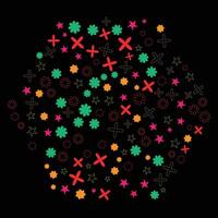 shape and outline shape design for background vector