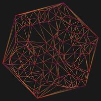 creative abstract shape and outline with a black background vector