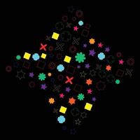 shape and outline shape design for background vector