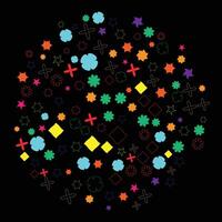 shape and outline shape design for background vector