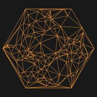 creative abstract shape and outline with a black background vector