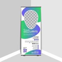 Sophisticated roll up clean style banner template design vector