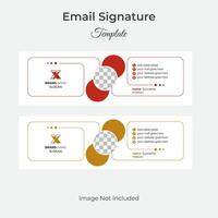 Email signature template or email footer and personal social media cover design vector