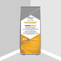 Sophisticated roll up clean style banner template design vector