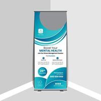 Sophisticated roll up clean style banner template design vector