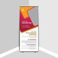 Sophisticated roll up clean style banner template design vector