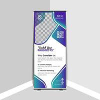 Sophisticated roll up clean style banner template design vector
