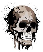 Human skull. Graffiti style. isolated illustration vector
