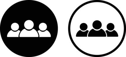 Team icon set in two styles . Group icon . Community sign. illustration vector