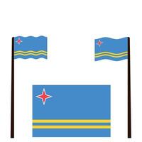 original and simple Aruba flag isolated in official colors and Proportion Correctly vector