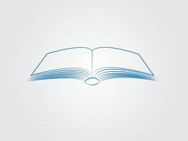 A open book for sharing knowledge illustration vector