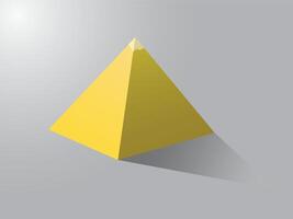 Cool golden pyramid of Cairo in desert on foggy weather vector